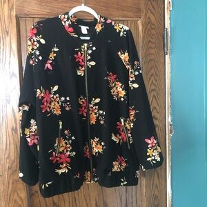 Floral Bomber Jacket